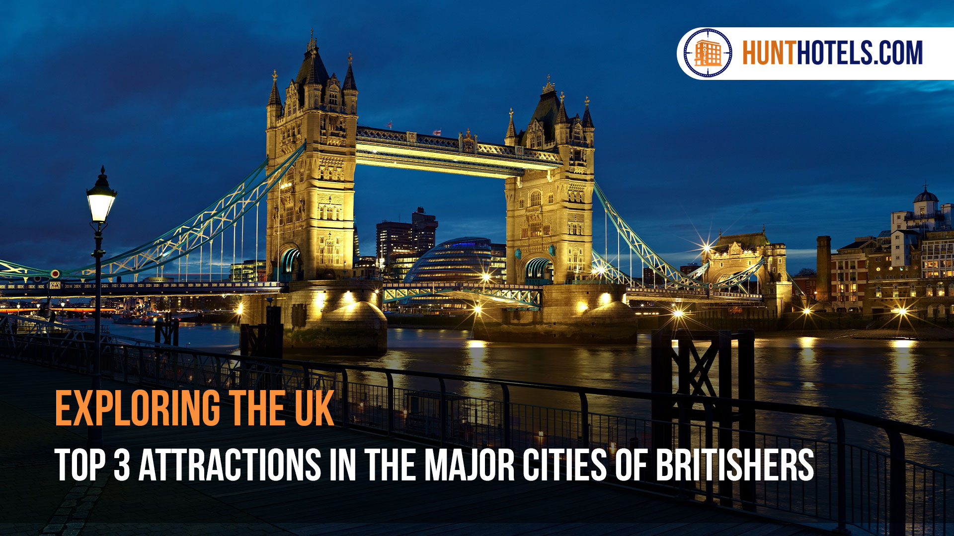 Top 3 attractions in the major cities of Britishers
